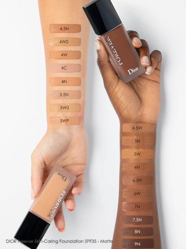 DIOR Forever Matte Foundation Swatches and Review 