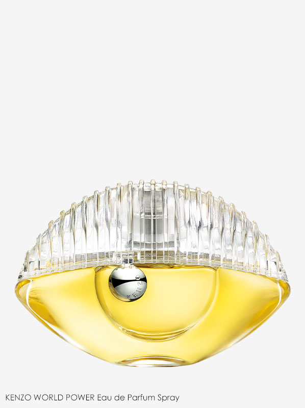 Image of Kenzo World Power perfume bottle on a plain white background 