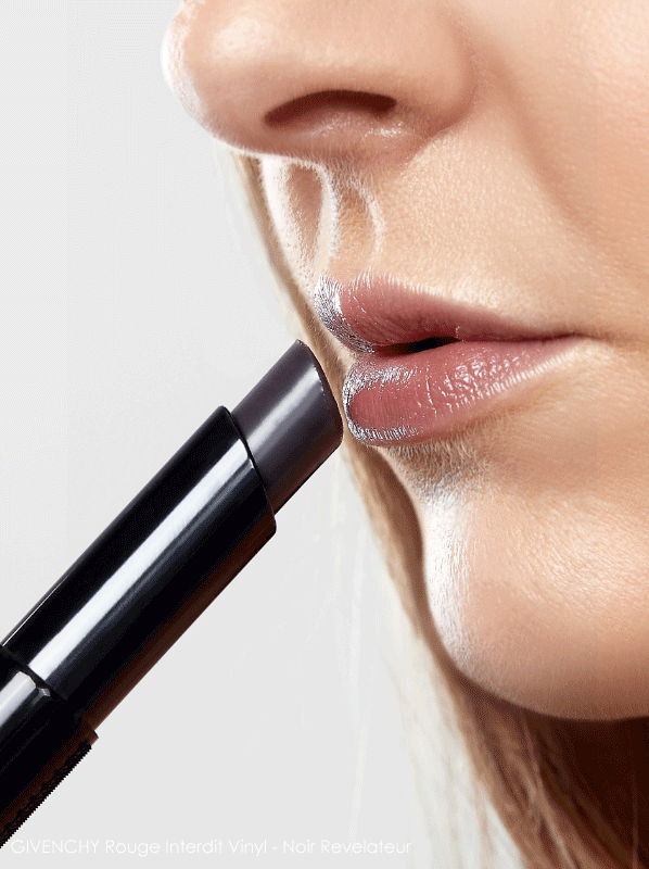 Best Colour Adjusting Makeup: Givenchy Rouge Interdit Vinyl Lipstick in Noir Revelateur 