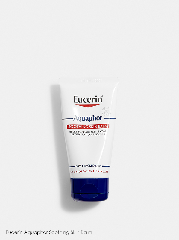 Eucerin Aquaphor Soothing Skin Balm in a french pharmacy makeup edit 