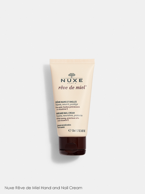 A review of Nuxe products which features Nuxe Reve de Miel Hand and Nail Cream 