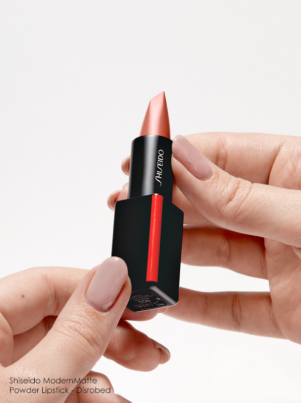 Best rosy nude lipstick: Shiseido ModernMatte Powder Lipstick in shade disrobed