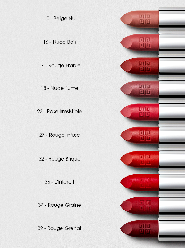 GIVENCHY Le Rouge Sheer Velvet Lipsticks Review All Lipsticks