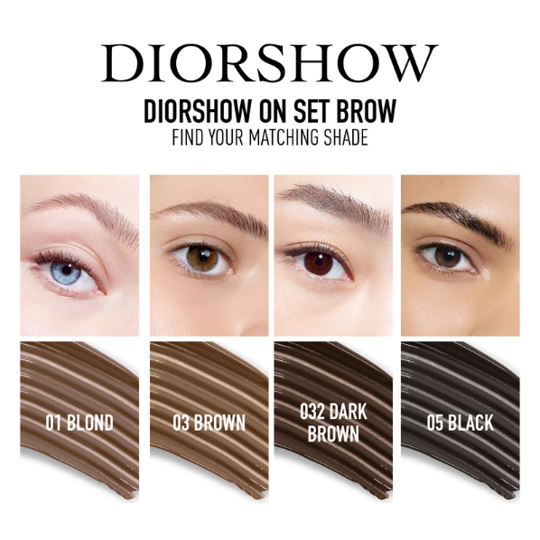 Dior Diorshow On Set Brow - shades swatched