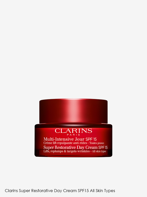 Best Clarins icons: Clarins Super Restorative Day Cream SPF 15 All Skin Types