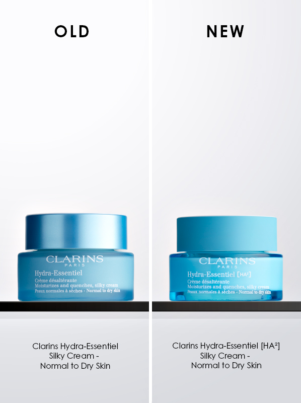 Clarins Hydra-Essentiel [HA²] Silky Cream packaging comparison