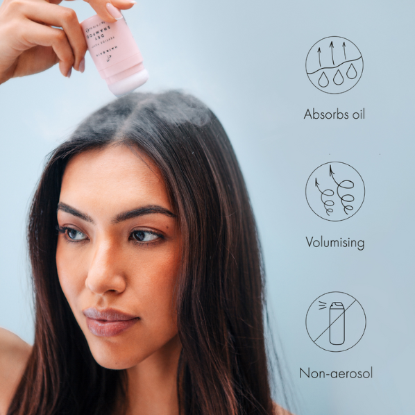 Hair Gain Peptide Puff Dry Shampoo Application