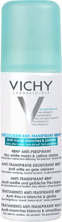 Vichy 48hr Anti-Perspirant Spray - No White Marks and Yellow Stains 125ml