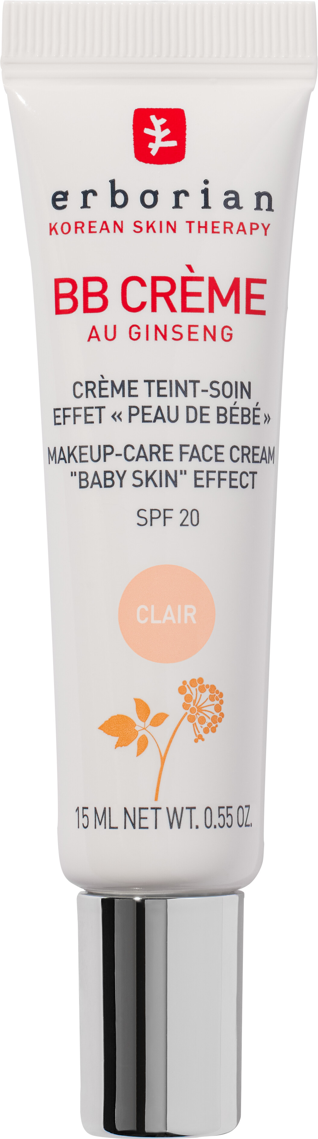 Erborian Bb Creme 'Baby Skin' Effect Make-Up-Care Face Cream 5-In-1 SPF20 15ml Dore