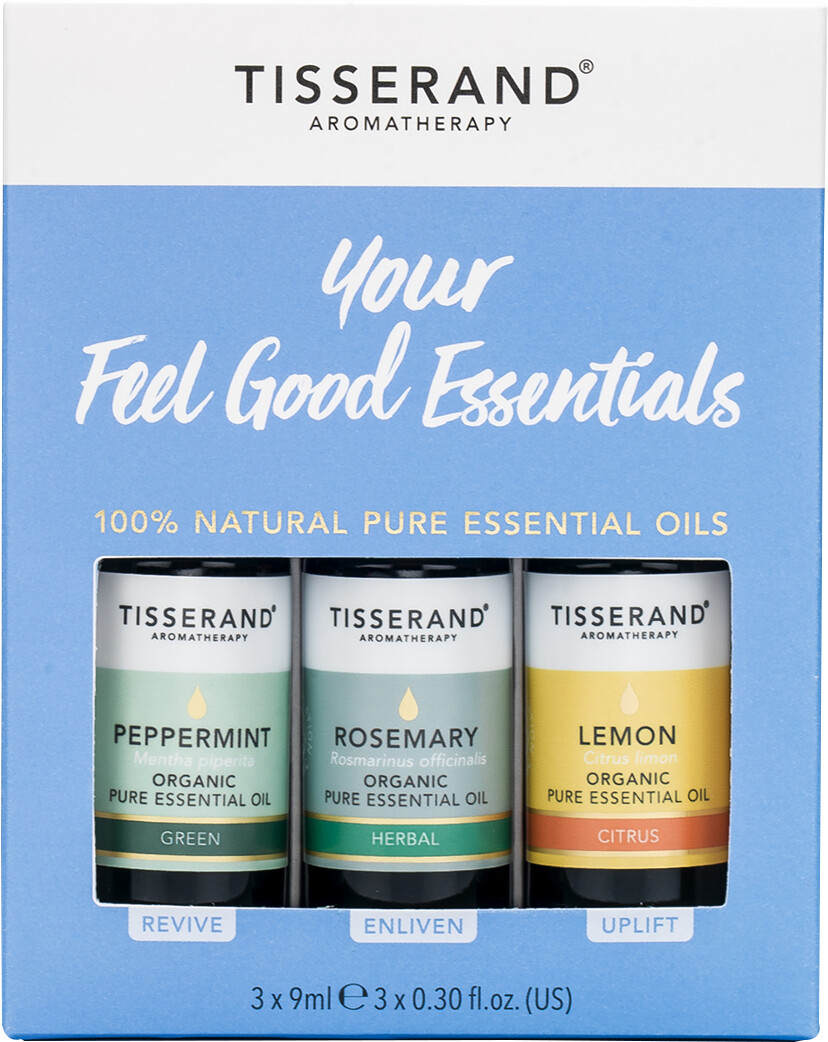 Tisserand Aromatherapy Your Feel Good Essentials Oil Kit 3 x 9ml