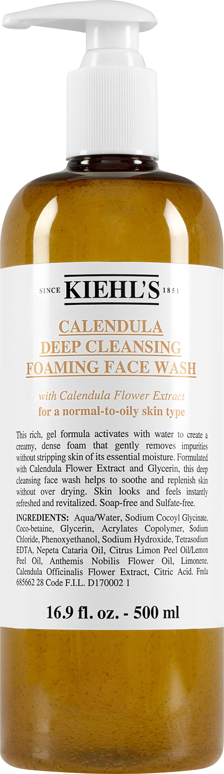 Kiehl's Calendula Deep Cleansing Foaming Face Wash 500ml