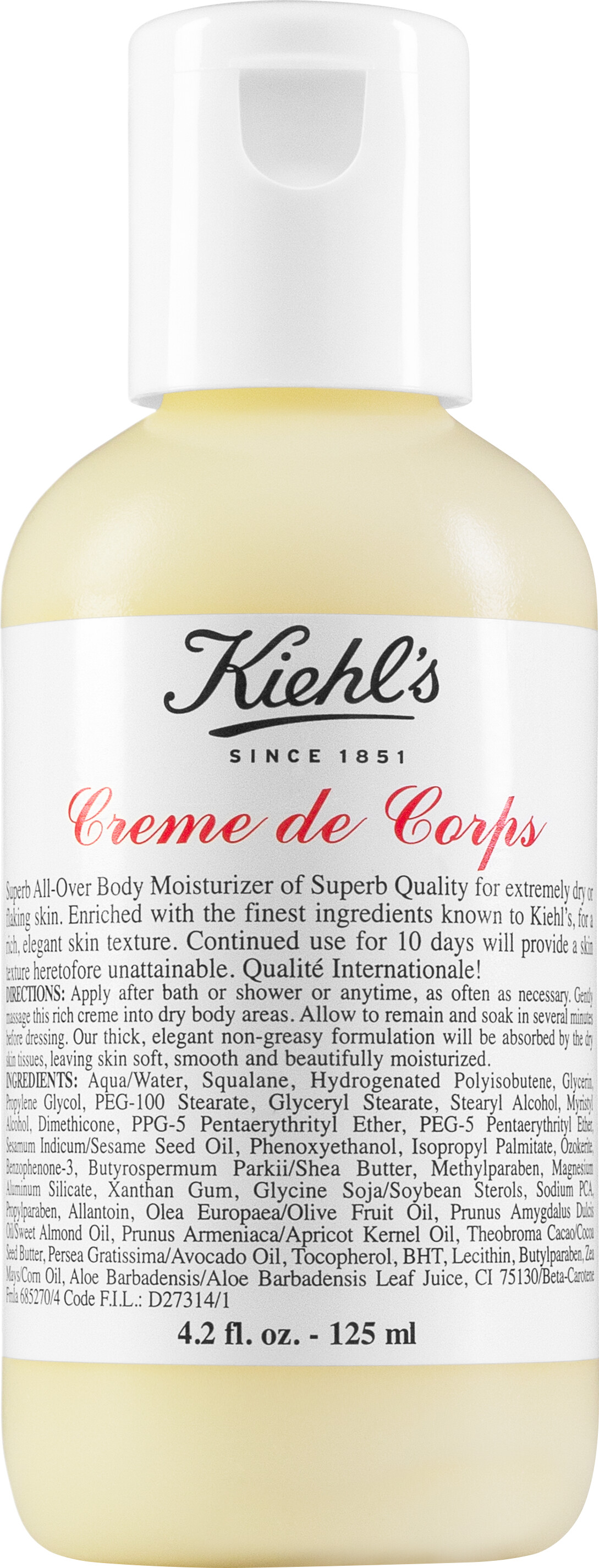 Kiehl's Creme de Corps All-Over Body Moisturiser 125ml