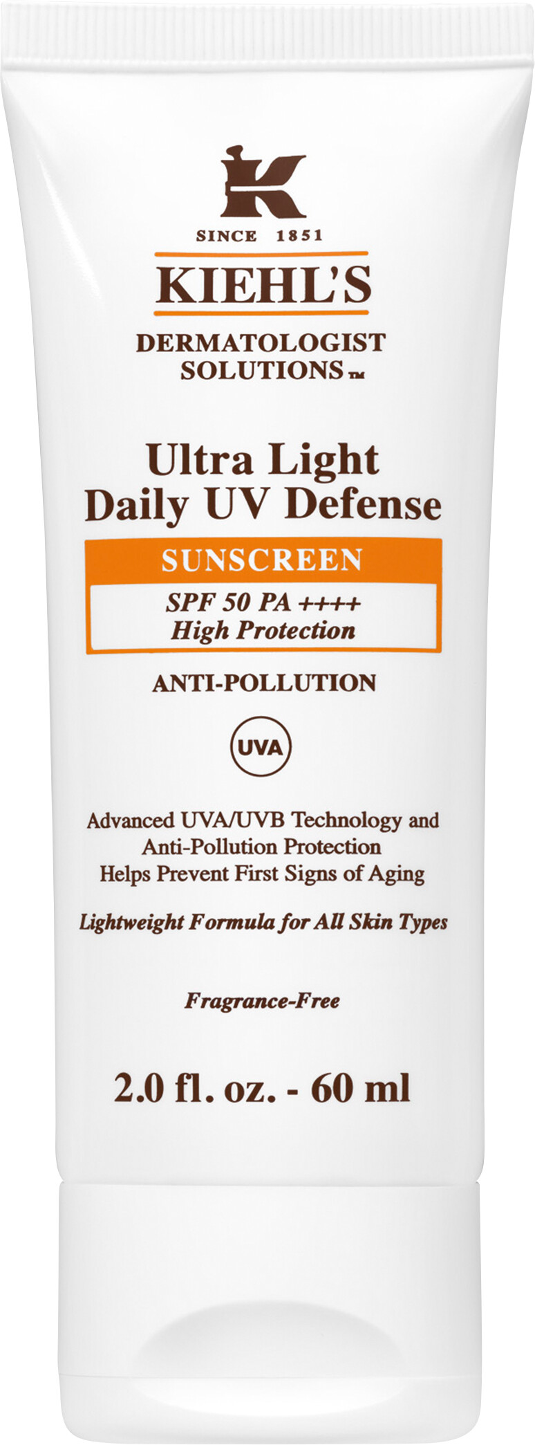 Kiehl's Ultra Light Daily UV Defense Anti-Pollution Sunscreen SPF50 60ml