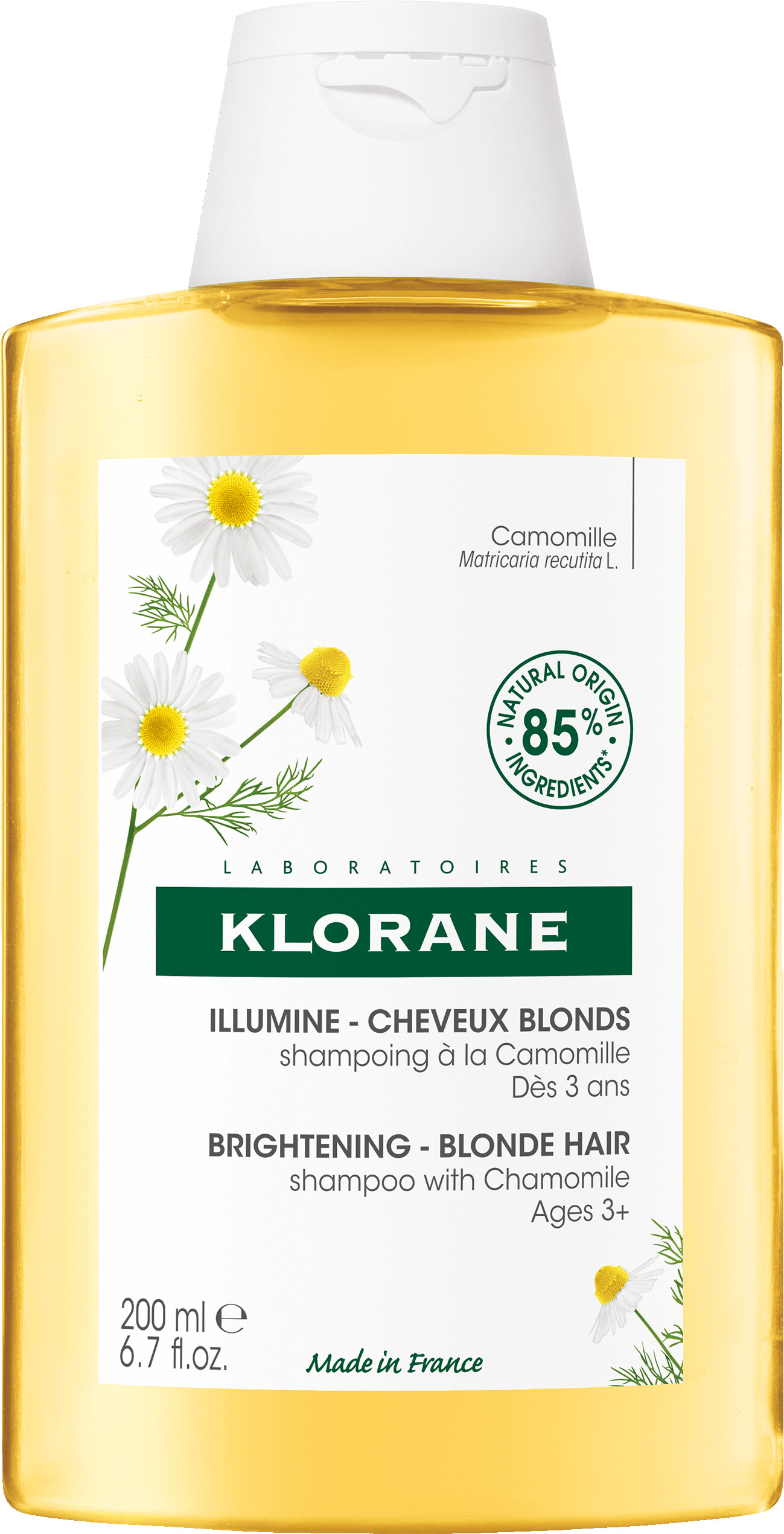 Klorane Chamomile Blonde Highlights Shampoo 200ml