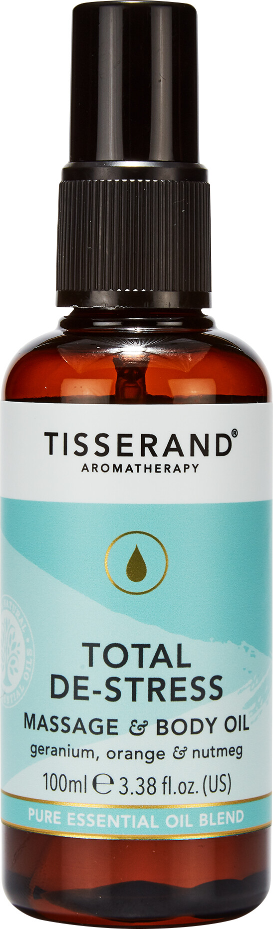 Tisserand Aromatherapy Total De-Stress Massage & Body Oil 100ml