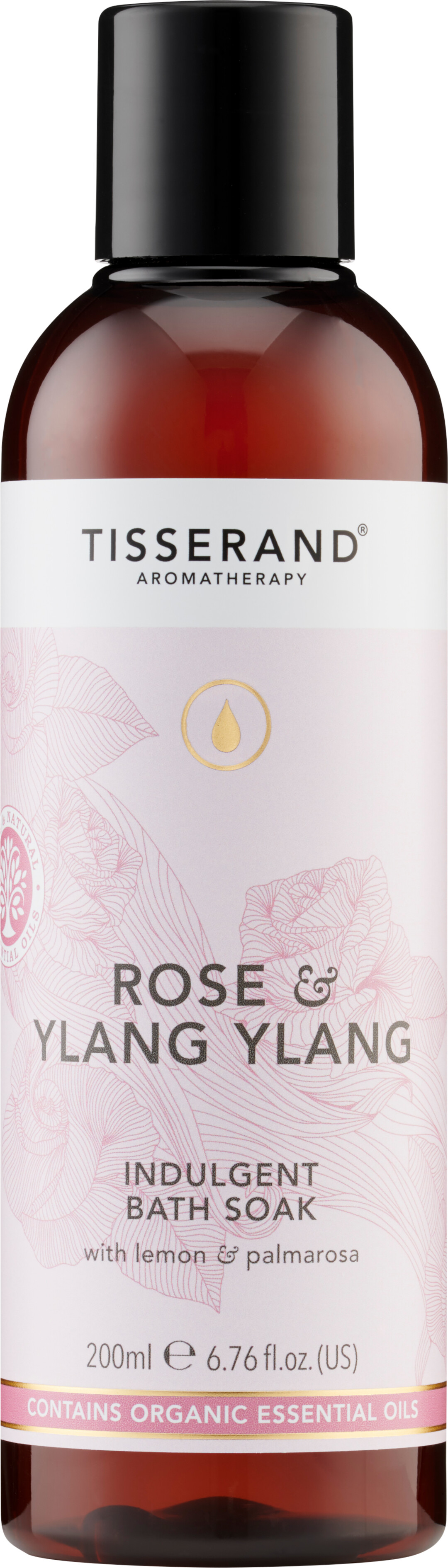 Tisserand Aromatherapy Rose & Ylang Ylang Indulgent Bath Soak 200ml