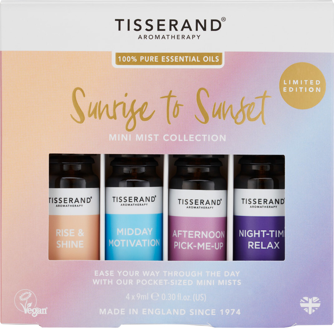 Tisserand Sunrise To Sunset Mini Mist Collection 4 x 9ml