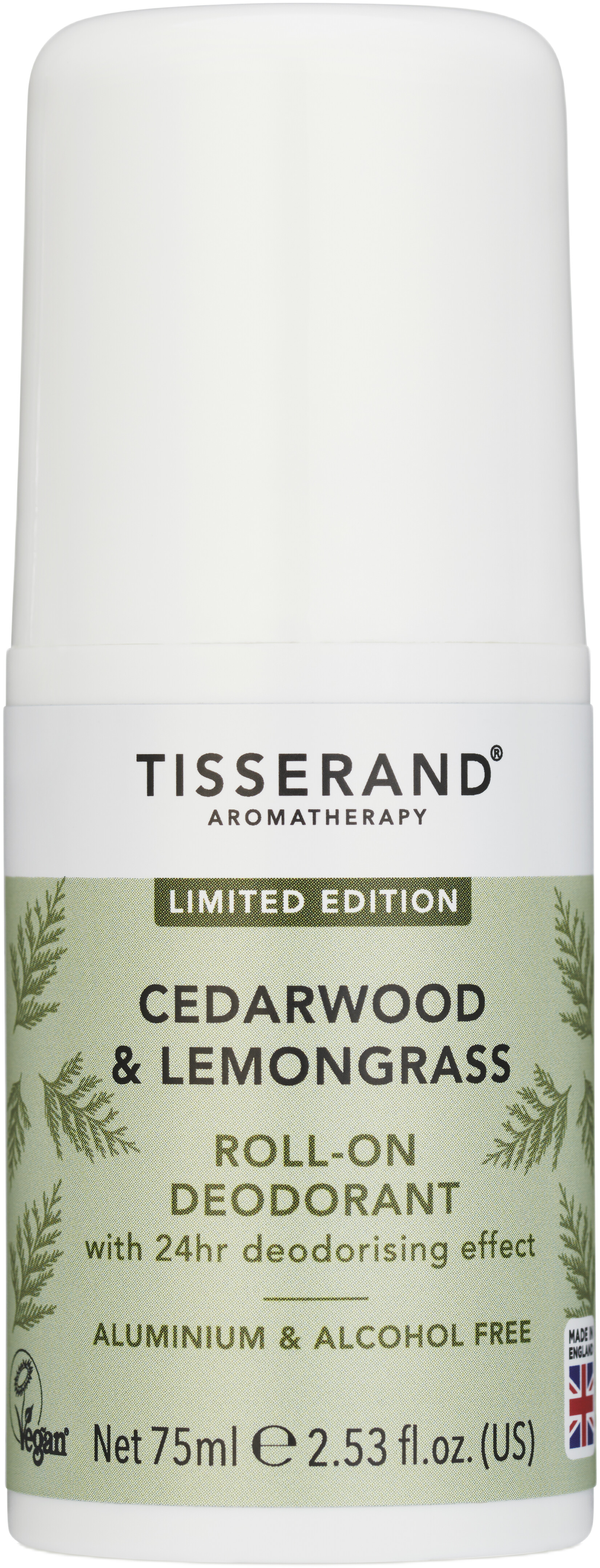Tisserand Cedarwood & Lemongrass Roll On Deodorant 75ml